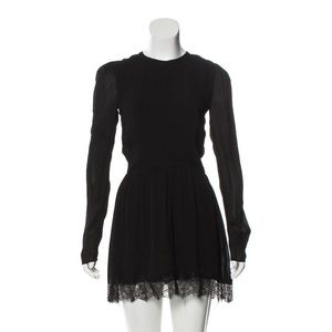 REFORMATION Long Sleeve Black Mini Dress